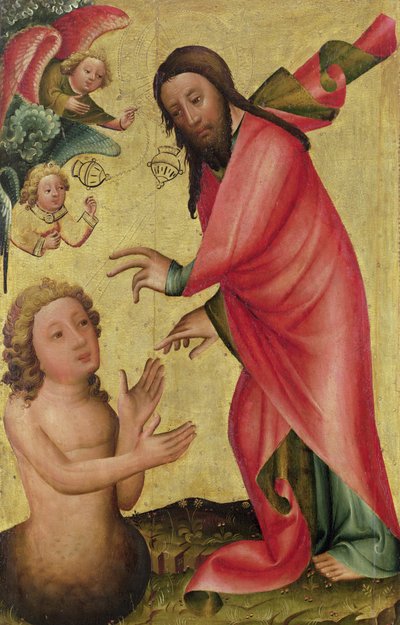The Creation of Adam (detail) by Master Bertram of Minden